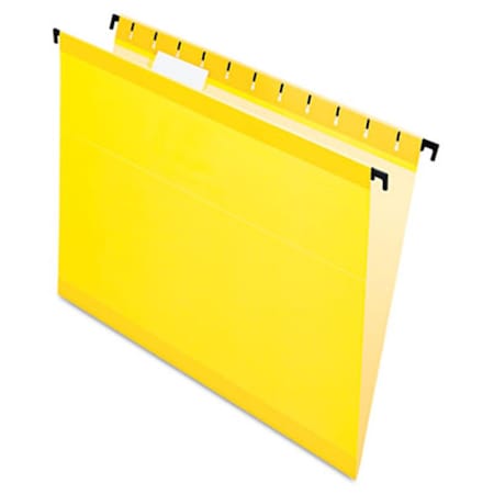 OFFICESPACE Pendaflex Poly Laminate Hanging Folders, Yellow - Letter Size OF2524748